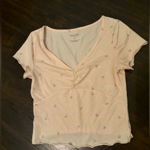 Arizona pink strawberry cropped tee size women’s small